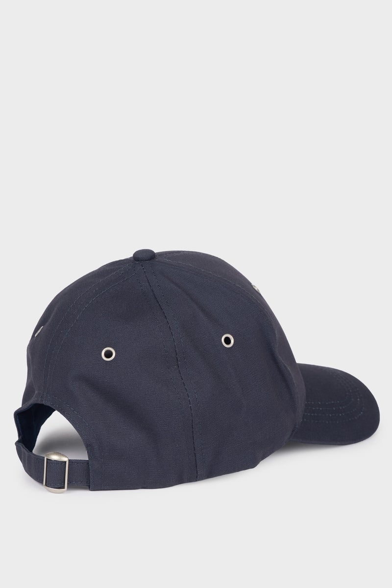DeFacto Blue Man Man Cotton Label Print Cap Casual - Image 4